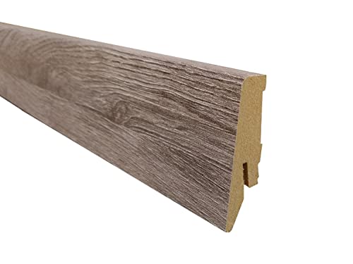 Laminat Sockelleiste TRECOR® Manhatten Oak, Format: 58 x 19 x 2600 mm - Sie kaufen 1 Stück mit 260 cm Länge (Sockelleiste | 260 cm, Manhatten Oak) von Trecor