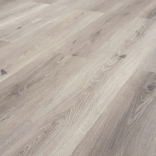 TRECOR® Dryback Vinylboden massiv zum Kleben - Holzdekor - 2 mm Stark (Eiche Silver, Vinylboden Musterstück) von Trecor