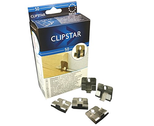 TRECOR® MontageClip Clipstar für unsichtbare Sockelleisten Montage (Clipstar MontageClip (50 Stk.) von Trecor