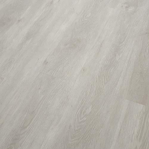 TRECOR® Klick Vinylboden RIGID-SPC Designboden Massivdiele 5,0 mm stark mit 0,50 mm Nutzschicht - Sie kaufen 1 m² - WASSERFEST (Trend Oak White, 1 m² | Vinylboden) von Trecor