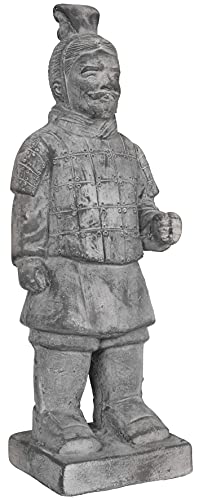 Trendyshop365 XL Chinesischer Terrakotta Krieger 50cm Gartendeko Statue (stehend Design 1) von Trendyshop365
