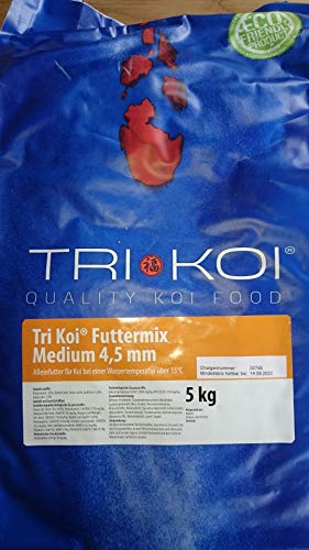 qdwq-US Tri Koi Futtermix ab 15° C - Koifutter aus der Schweiz - 4-5 mm (5 kg) von qdwq-US