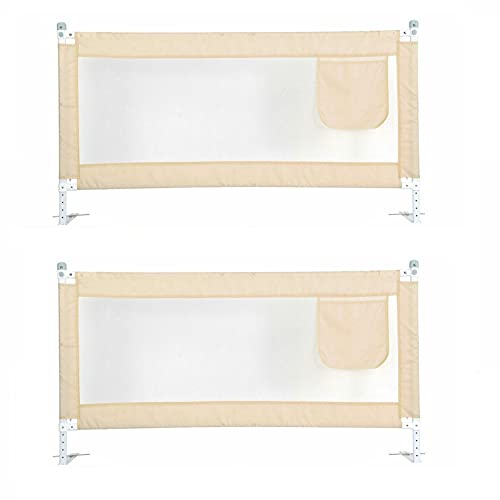 Trintion 2Pcs Rausfallschutz Bett 200x80cm Portable Rausfallschutz boxspringbett Höhenverstellbar Bettgitter Rausfallschutz für Familienbett und Kinderbet von Trintion