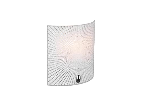 Flache LED Wandleuchte mit Glas Lampenschirm weiß, 20 x 22cm, Switch Dimmer von Trio Beleuchtung