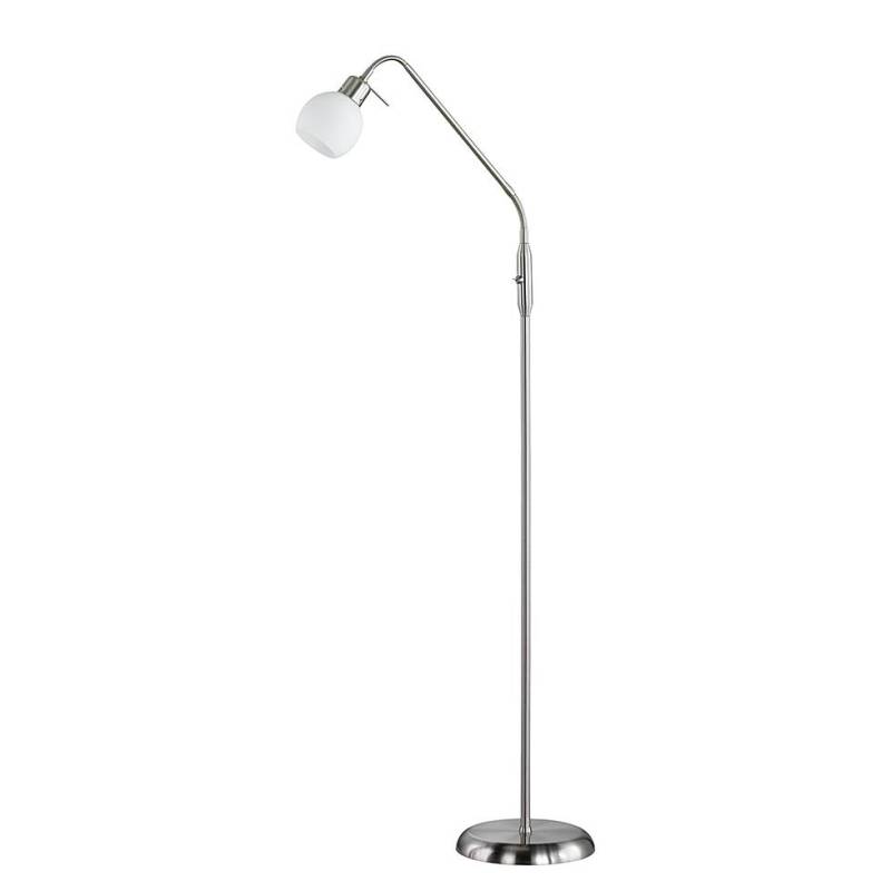 Trio LED-Stehleuchte 1-flammig Metall Modern Nickel 23x150 cm (BxH) E14 Leuchtmittel inklusive von Trio