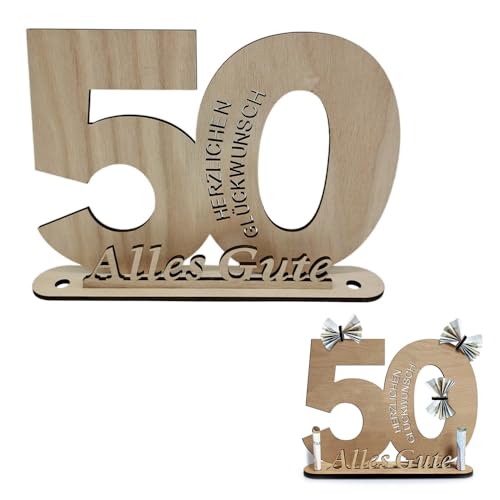 Trsnzul Holz-Schild Gästebuch 1 Satz Deko Geburtstagsgeschenk 50 Jahre Holz 50 Geburtstag Deko Geldgeschenke Geburtstag 50 Holzschild Gästebuch Geburtstag Holzschild 50 Geburtstag Holz-Zahl 50 von Trsnzul