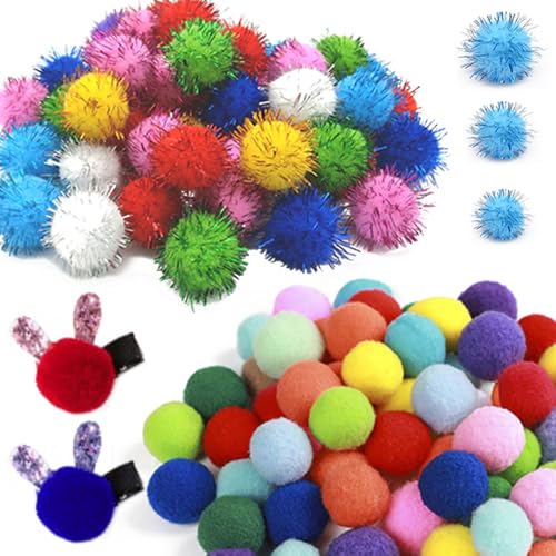 Trsnzul Pompons zum Basteln 800 Stück Bunte Filzkugeln Bunt Pompons Plüschbälle Pompons Crafts Bunte Flauschige Pom Bunt Mini Pompons Filzkugeln Pompons Bunt Dekoration für DIY Handwerk von Trsnzul