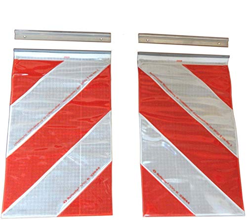 ORAFOL 2x Warnflagge 250 x 400 mm Ladebordwand Hebebühne Markierung links+rechts von Trupa