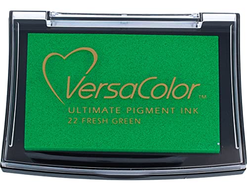 Tsukineko, VersaColor Pigment-Stempelkissen – grün, 4 x 4 cm von Tsukineko