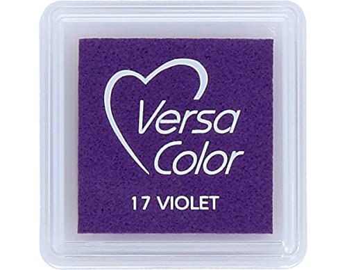 Tsukineko versasmall VersaColor Stempel Stempelkissen klein Cube 25 × 25 mm Pigment violett von Tsukineko