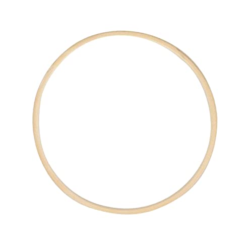 Tubayia Holz Bambus Hoop Kranz Makramee Hoop Traumfänger Holzring Holzreifen für DIY Hochzeitskranz Wand Aufhängung (18cm) von Tubayia