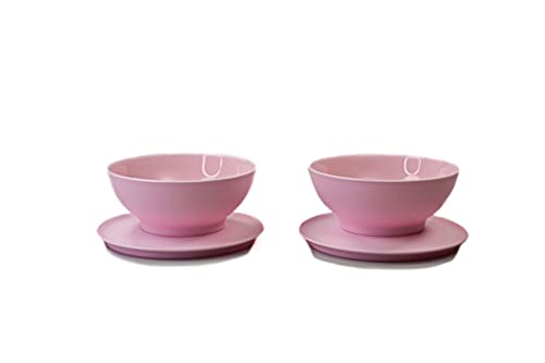 Tupperware Allegra Shine Dessert-Schälchen 275 ml (2) rosa mit Glitzer Dessertschale von Tupperware