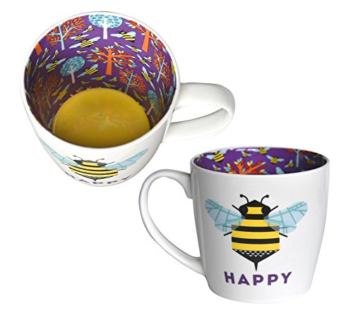 Bee Happy Inside Out Mug In Gift Box Special Mugs Gifts von Two Up Two Down