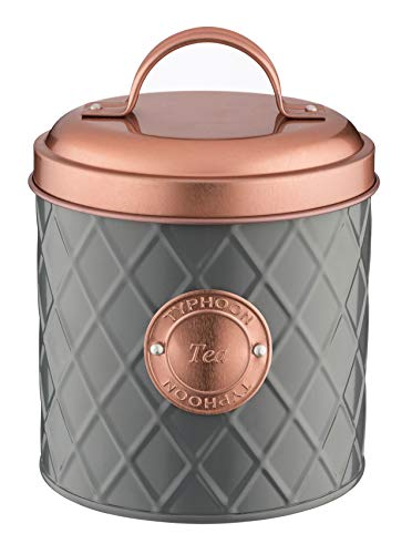 TYPHOON Henrik Copper Tee, anthrazit/Kupfer, 1 Liter Vorratsbehälter, Stahl, Bambusholz, Silikon von Typhoon