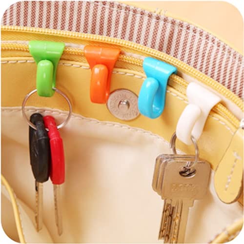 U-K 1 x integrierter Schlüsselhalter, Aufbewahrungs-Organizer für Schlüssel in Tasche, Haken für Schlüssel, zufällige Farbe von U-K
