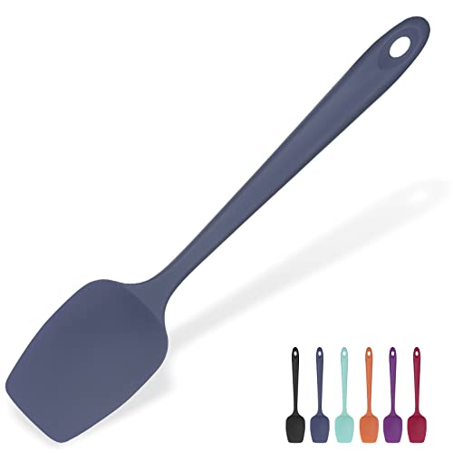 315℃ Hochhitzebeständiger Silikon Löffel Spatel: U-Taste Flexibler Nahtloser Gummispatel, Backen Kochen Silikon Teigschaber für Antihaftbeschichtetes Kochgeschirr Mischen Schaben (29cm, Nachtblau) von U-Taste