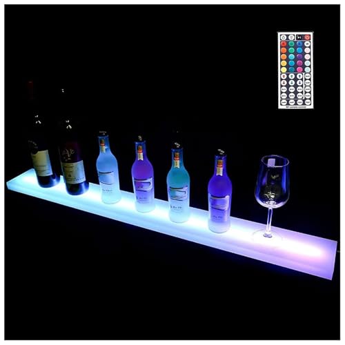 LED-Flaschenständer, Freistehendes Regal Für Likörflaschen Auf Der Arbeitsplatte, Beleuchtungsregale Für Getränke In Der Hausbar Für Die Kommerzielle Barparty Zu Hause ( Color : A , Size : 81x11x2.4cm von UE-MAOLU