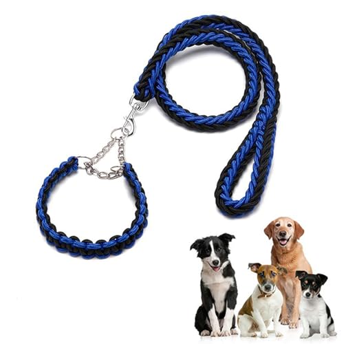 Hunde Leine, Polypropylenfaser Schleppleine für Hunde mit Hundehalsband Ausbildungsleine Hundetrainingsleine Grand Line Retrieverleine für Kleine Mittlere Große Hunde (Blau, 130CM) von UEPOA