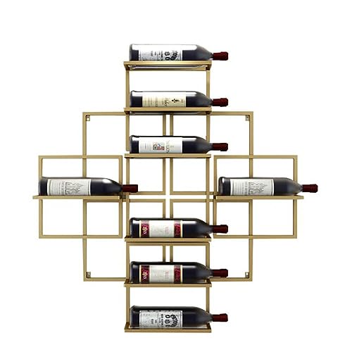UGIUTLVY Wandmontiertes Weinregal aus Metall, kreativer Weinflaschenhalter, hängender Weinflaschen-Organizer, Weinglas-Lagerregal für Zuhause, Küche, Bar, Dekoration von UGIUTLVY