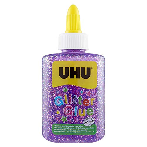 UHU Glitter Kleberflasche, 88,5 ml violett von UHU