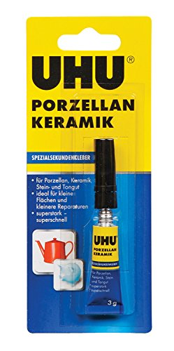 UHU PORZELLAN / KERAMIK Spezialsekundenkleber Schneller Reparaturkleber für Porzellan und Keramik 3g von UHU