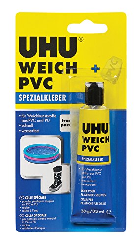 UHU Spezialkleber WEICH PVC, Spezialkleber zum Kleben von Weich-PVC, transparent, Tube 30 g von UHU
