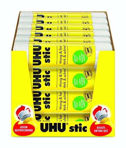 UHU Stic, Der Bewährte Klebestift - Klebt Stark, schnell und dauerhaft, 24 x 8,2 g von UHU