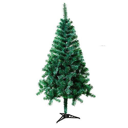UISEBRT Künstlicher Weihnachtsbaum 150cm - Grün PVC Christbaum Dekobaum Tannenbaum mit Metallständer (Grün PVC, 150cm) von UISEBRT