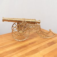 Große Armee Kanonen Figur || Vintage Massiv Messing von UKAmobile