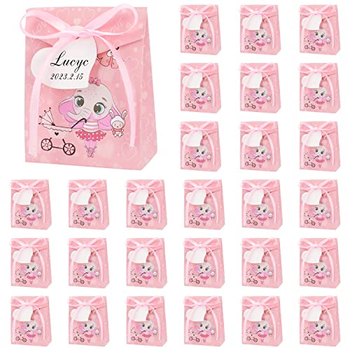 Süßigkeit Kästen,50Pcs Gastgeschenk Box für Neugeborene,8 * 10cm Gastgeschenk Süßigkeiten Schachtel mit Sternförmigem Geschenkanhänger für BabyTaufe Babyparty,Kinder Geburtstag von UMILKI