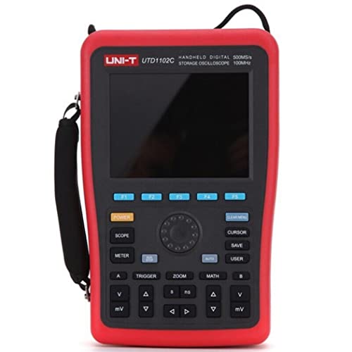 UNI-T UTD1102C Handheld Digitales Oszilloskop mit 2 Kanäle 100 MHz, 500 Msa/s,Messung für Spannung Strom Widerstand, 5 Display Zähler, 5,7 Zoll TFL LCD Display, 2 in 1: Multimeter & Oszilloskope von UNI-T