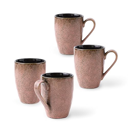 UNICASA Kaffeebecher Keramik, Tasse aus Steingut - 350ml für Kaffee, Cappuccino und Latte Macchiato, Kaffeetasse Mikrowellen und Spülmaschinenfest von UNICASA
