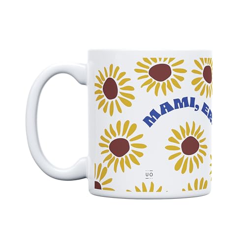 UO Tasse mit Aufschrift Mami Eres Un Sun, Geschenk zum Muttertag, Geschenk für Mütter, Geschenk für Mütter, 350 ml, Keramik, Frühstückstasse von UO