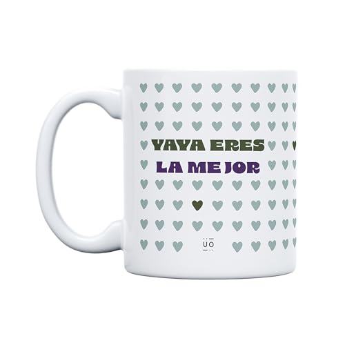 UO Tasse mit Aufschrift Yaya eres la Best, Muttertagsgeschenk, Geschenk für Mütter, Geschenk für Mütter, 350 ml, Keramik, Kaffeetasse, Frühstückstasse von UO