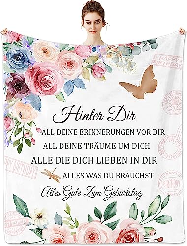 UOOYAA Kuscheldecke Personalisierte Geschenk Flauschig Super Weiche Decke,Kuscheldecke Geburtstagsgeschenk für Frauen,Geschenke für Frauen Zum Geburtstag,Geschenke für Freundin von UOOYAA