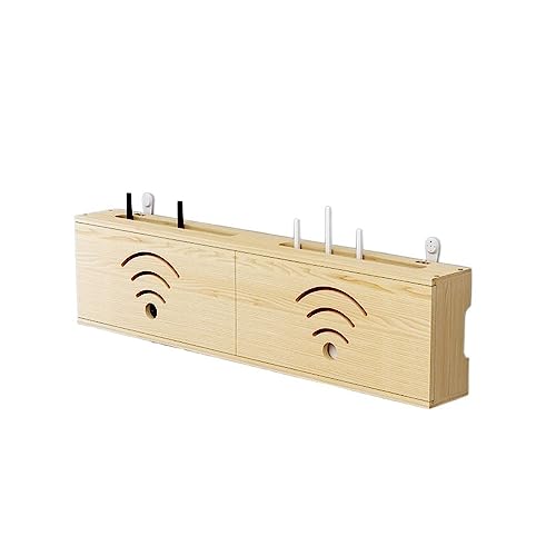 UPGENT Kabel-Organizer-Box, großes WLAN-Router-Rack, Wohnzimmer, wandmontierte WiFi-Aufbewahrungsbox, Wanddekoration, TV-untere Plug-in-Abschirmbox, Set-Top-Box, großer Kabel-Or von UPGENT