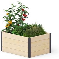 GardenBox Modern - ergonomisches Holz Hochbeet für Terrasse und Garten, 80x60x40, Naturholz - Upyard von UPYARD