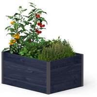 GardenBox Modern - ergonomisches Holz Hochbeet für Terrasse und Garten, 80x60x40, Schwarz - Upyard von UPYARD