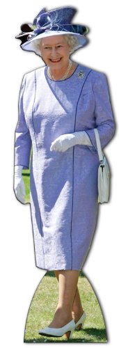 US-Way e.K. Pappaufsteller Queen Elizabeth II - Lila Dress Aufsteller Standup Figur Kinoaufsteller Pappfigur Cardboard Lebensgroß Life-Size Standup von US-Way e.K.