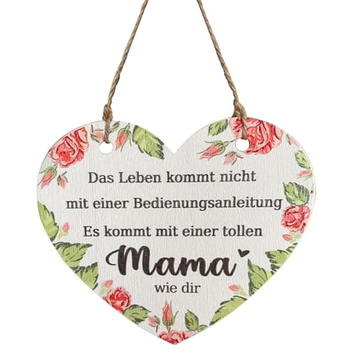 Holz Deko-Herz Geschenk für Mama, Muttertagsgeschenk Geschenke, Weihnachtsgeschenke Mama, Geschenkidee Geburtstagsgeschenk für Mama zum Geburtstag von UTEFIF