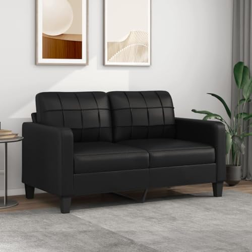 UTSRABFA Couch Wohnlandschaft Lounge Set Sofa Bed 2-Sitzer-Sofa Schwarz 140 cm Kunstleder Geeignet für Säle, Bankette, Bewirtungsräume, Kabinen von UTSRABFA
