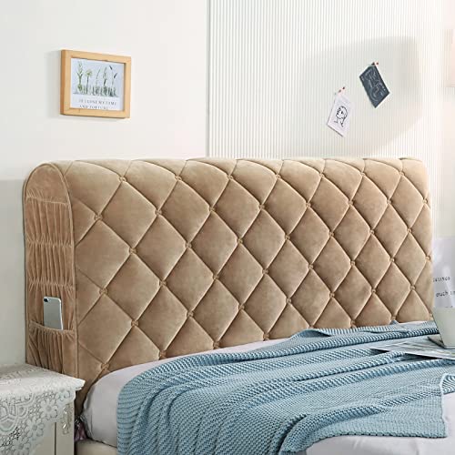 UVCMDUI Bett Kopfteil Bezug, Staubdichte Boxspringbett Kopfteil Bezug, Bettkopfteil Bezug für Schlafzimmer,Kaffee,200cm/78.7in von UVCMDUI