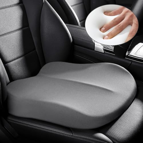 UVCMDUI Keilkissen Autositz, Auto SitzerhöHung für Erwachsene Erhöhung 10cm, Autositz Kissen Waschbare Sitzkissen Ergonomisch rutschfest für Kurze Autofahrer,Grau von UVCMDUI