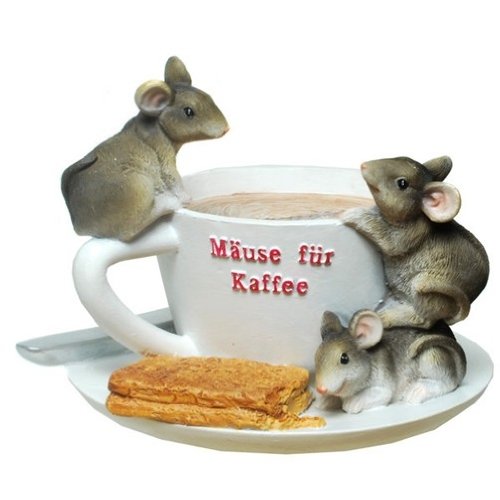 Spardose Kaffeekasse Kaffeetasse Mäuse für Kaffee Sparbüchse Tasse Kasse von Udo Schmidt
