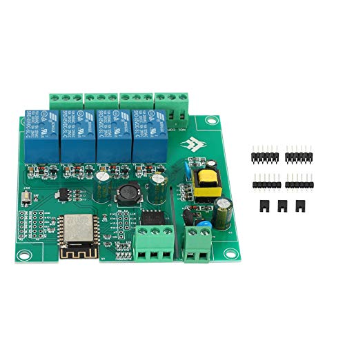 ESP8266 Drahtloses WIFI 4 Kanal Relais Modul ESP-12F Wifi Entwicklungs Platine für 5V / 8-80V Netzteil von Uinfhyknd