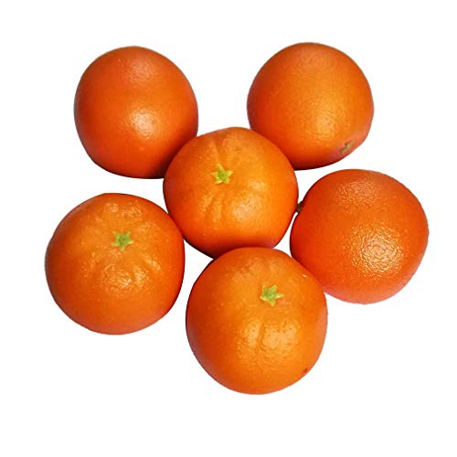 Ulalaza 6 Stück gefälschte orange künstliche Früchte Modell lebensechte Mandarine Home House Küche Party Dekoration Schreibtisch Ornament von Ulalaza