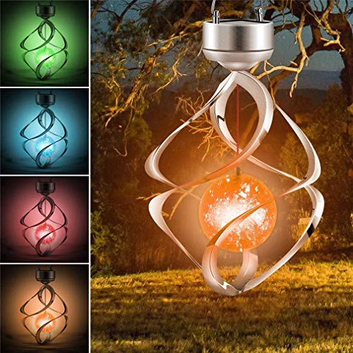 Ulalaza Solar Windspiel Outdoor LED Farbwechsel Solarleuchten Romantisches Dekor für Patio Garden Yard Home (Colorful) von Ulalaza