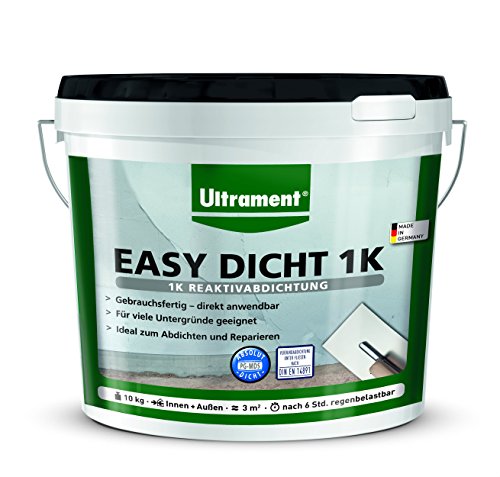 Ultrament Easy Dicht 1 K Reaktivabdichtung Abdichtung 10 kg, Außenabdichtung einkomponentig Neuheit von Ultrament