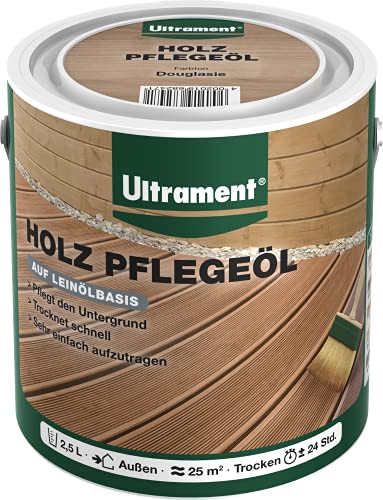 Ultrament Holz Pflegeöl, Holzöl, Pflege für Holz, 2,5 Liter, Douglasie von Ultrament