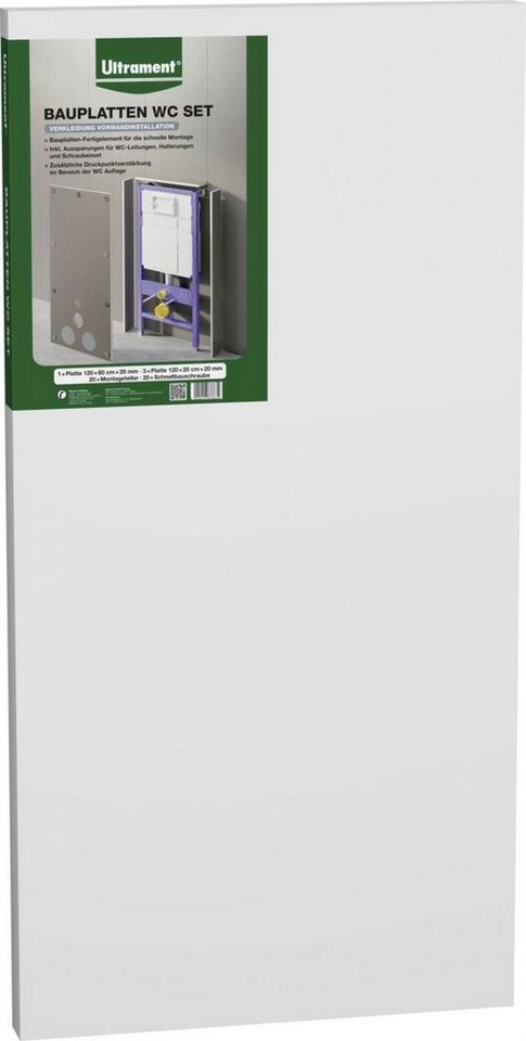 Ultrament Montageanker Ultrament Bauplatte WC-Set 120 x 60 cm von Ultrament